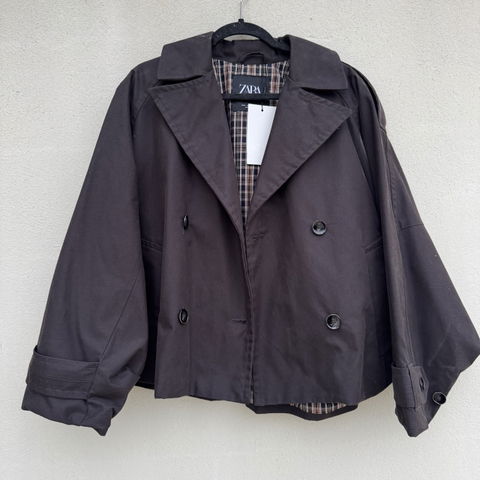 Trench Coat Zara Chocolate Talla M Nuevo con Etiqueta