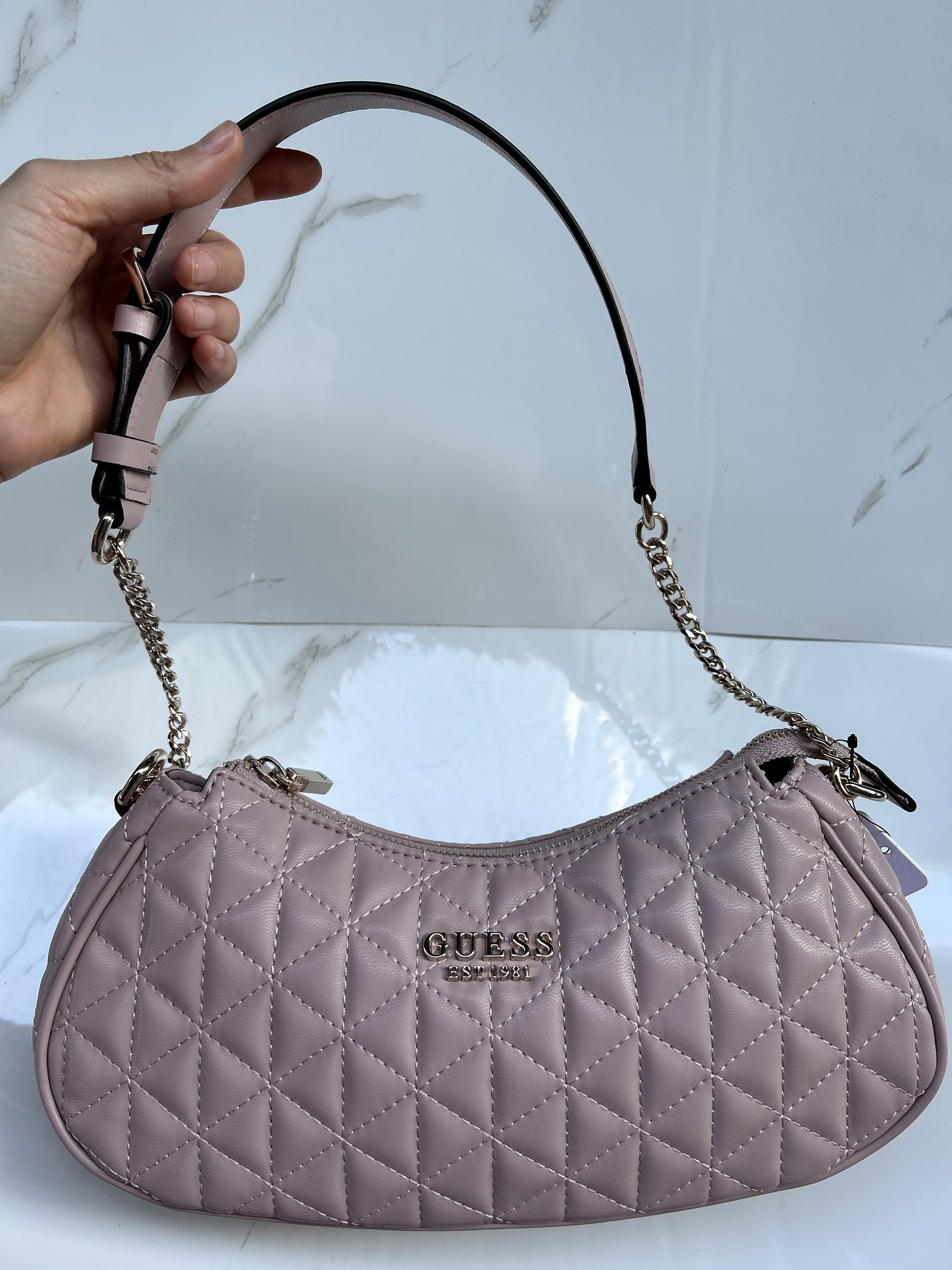 Bolso de hombro Guess rosa original