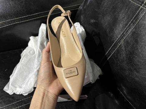 Zapatillas Coach Jillian Slingback Beige Talla 6 (23 cm) - Como Nuevas