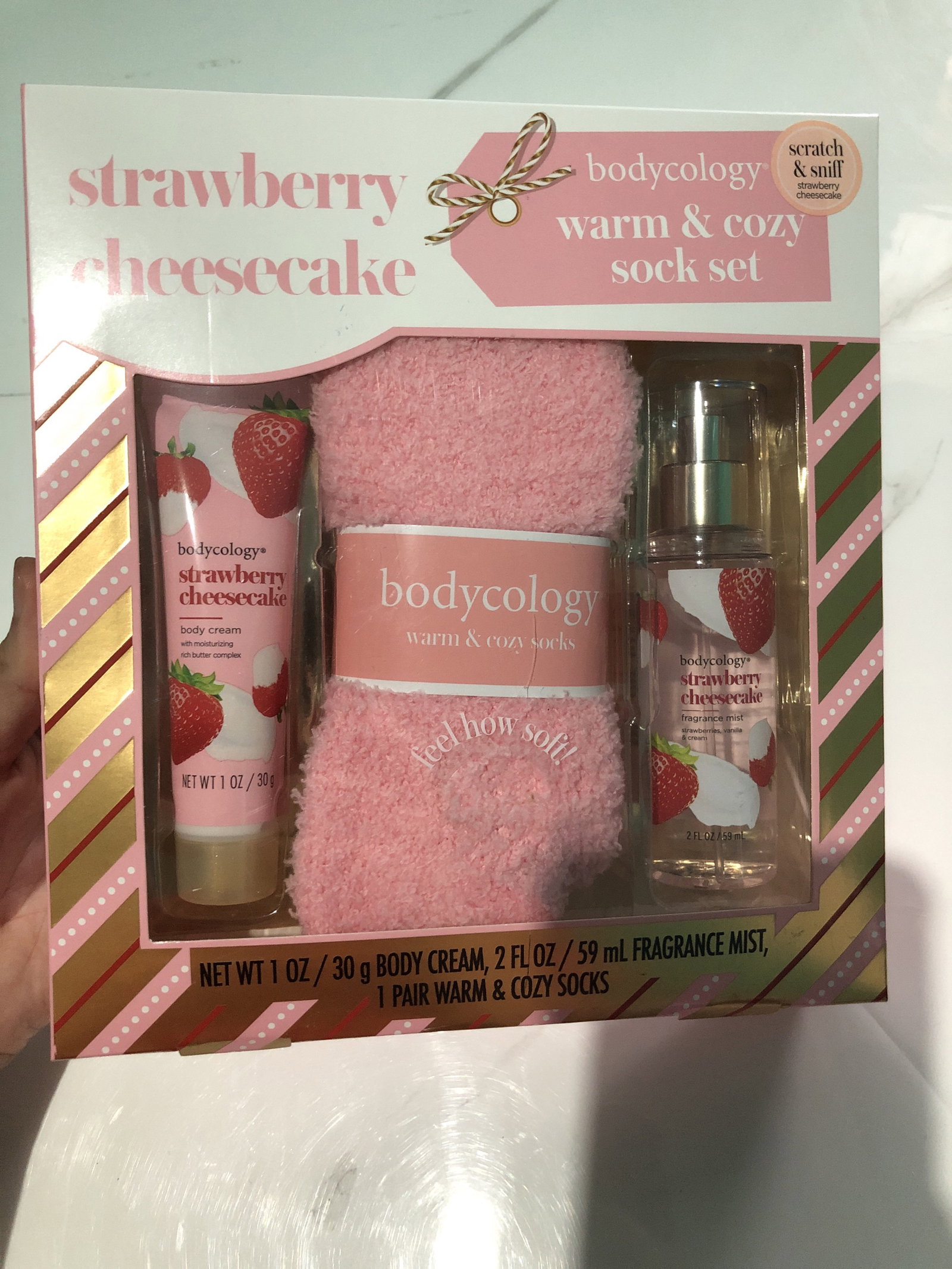 Set de Crema Corporal y Perfume Bodycology Strawberry Cheesecake