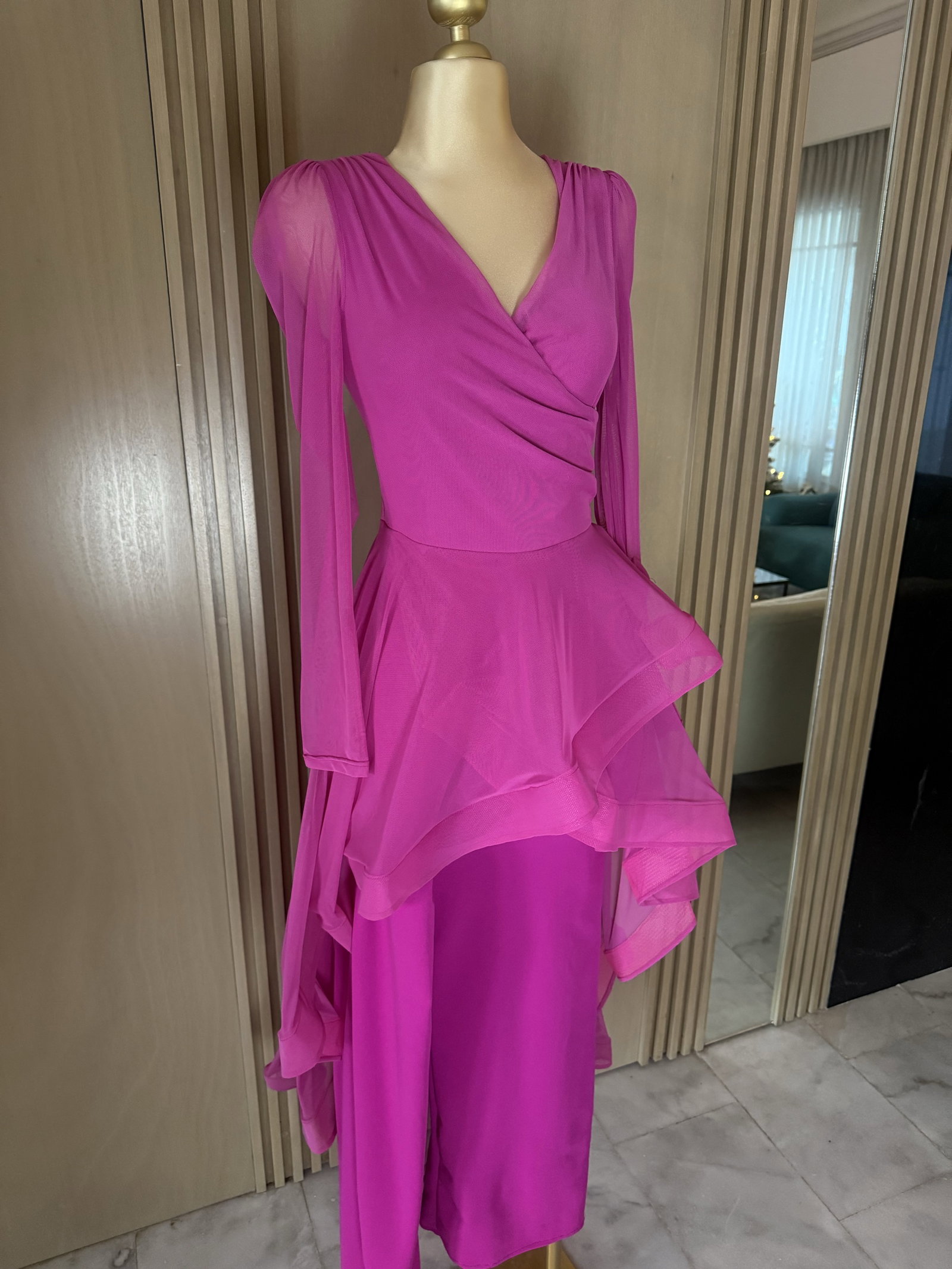 Conjunto rosa fiusha blusa pantalón M
