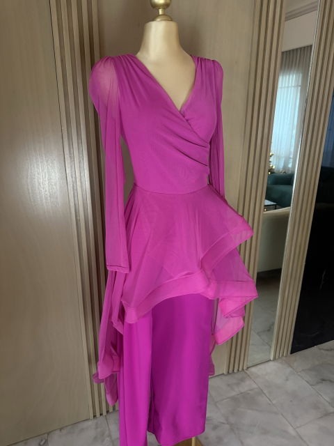 Conjunto rosa fiusha blusa pantalón M