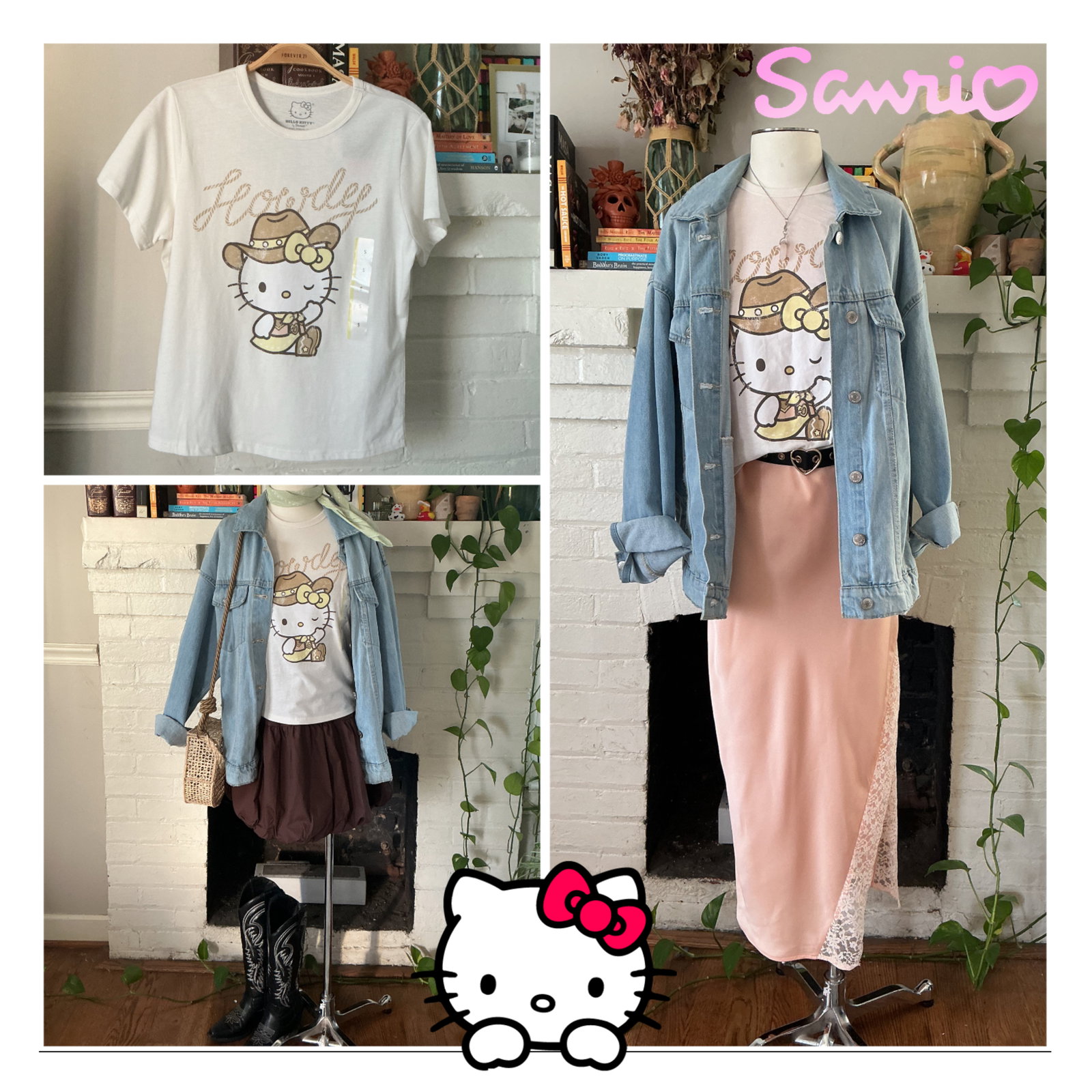Playera Hello Kitty Estilo Cowgirl Nueva