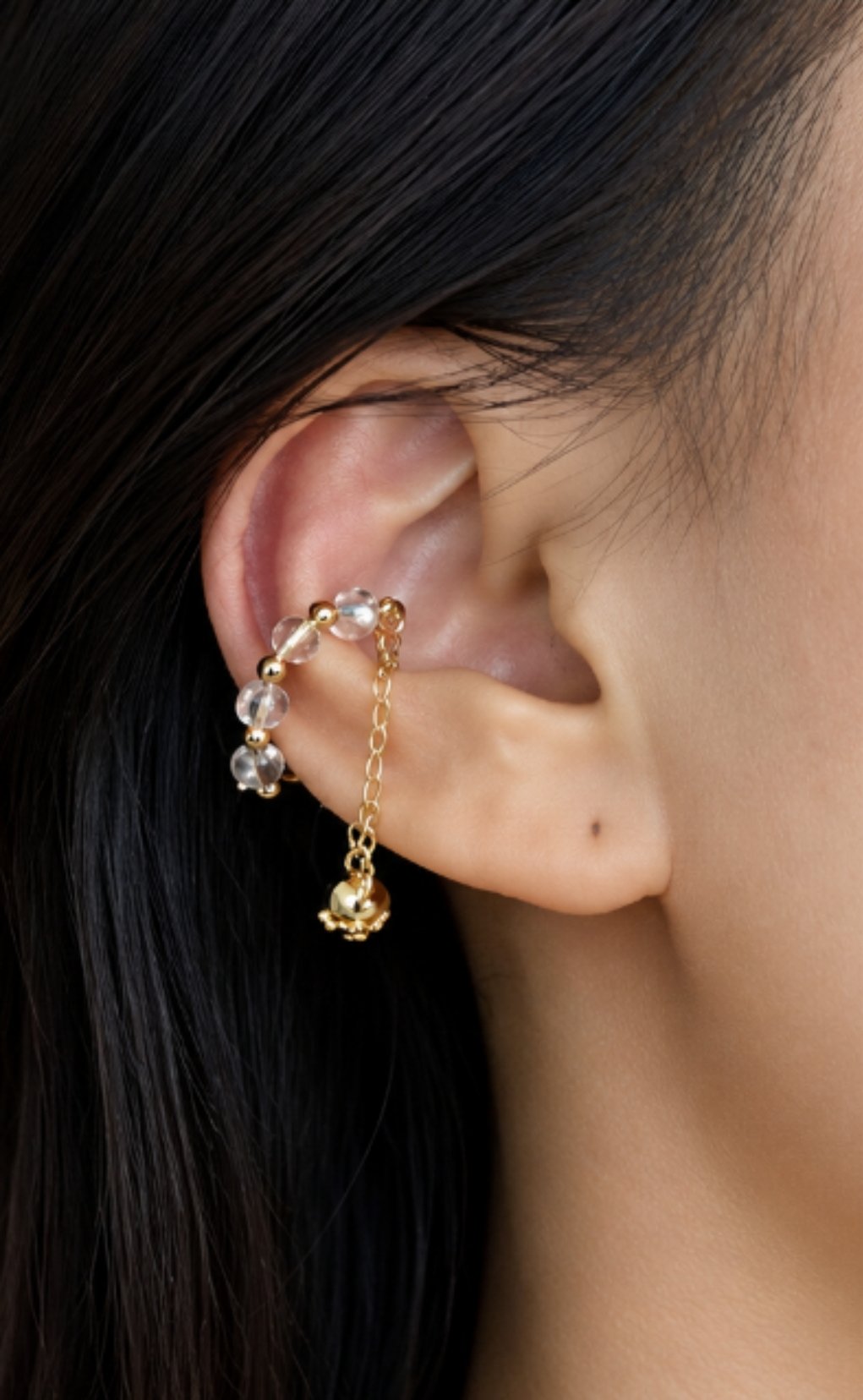 Arete Colgante Sin Perforación Ajustable