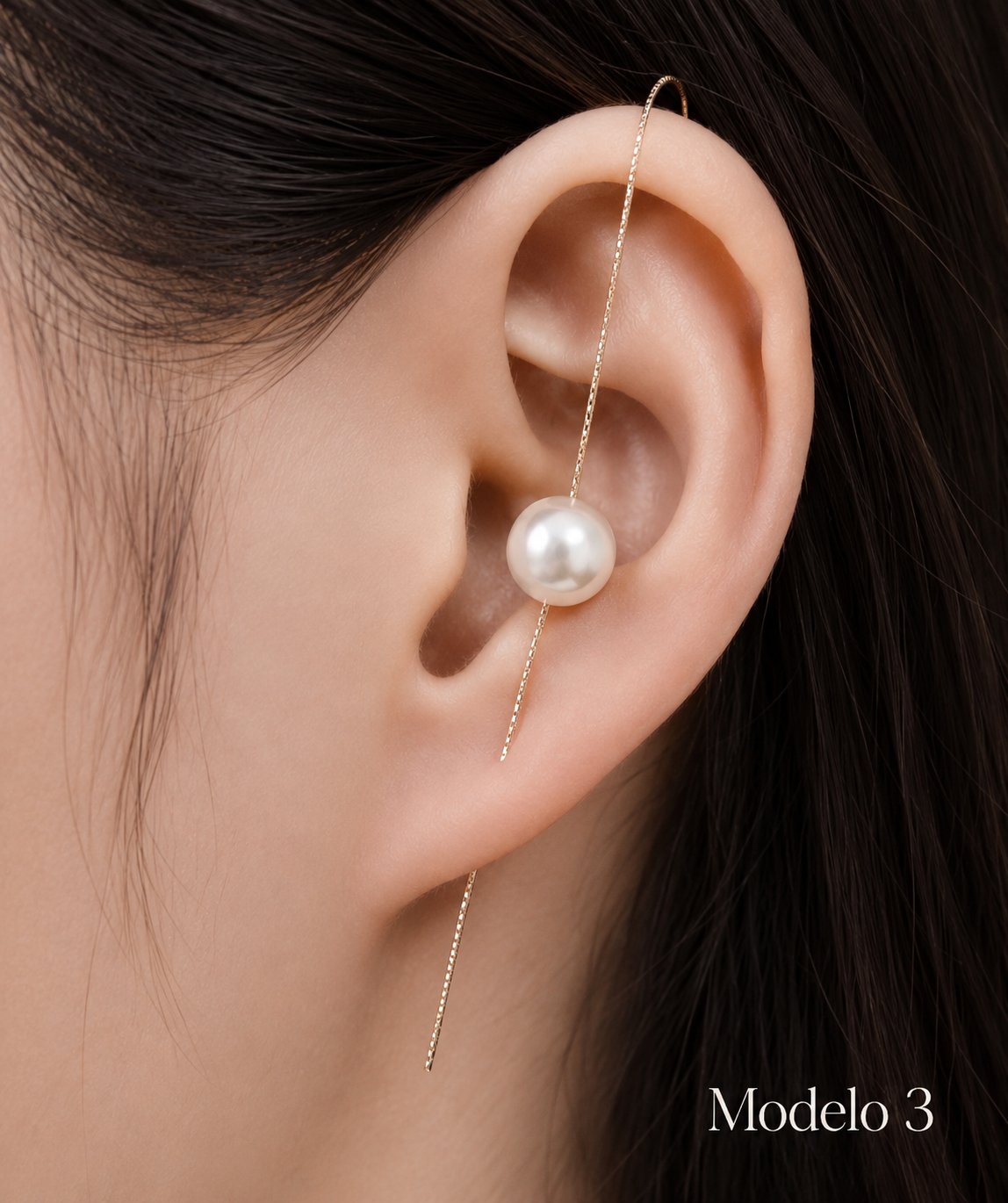 Arete Colgante Ajustable Modelo 3 sin Perforación