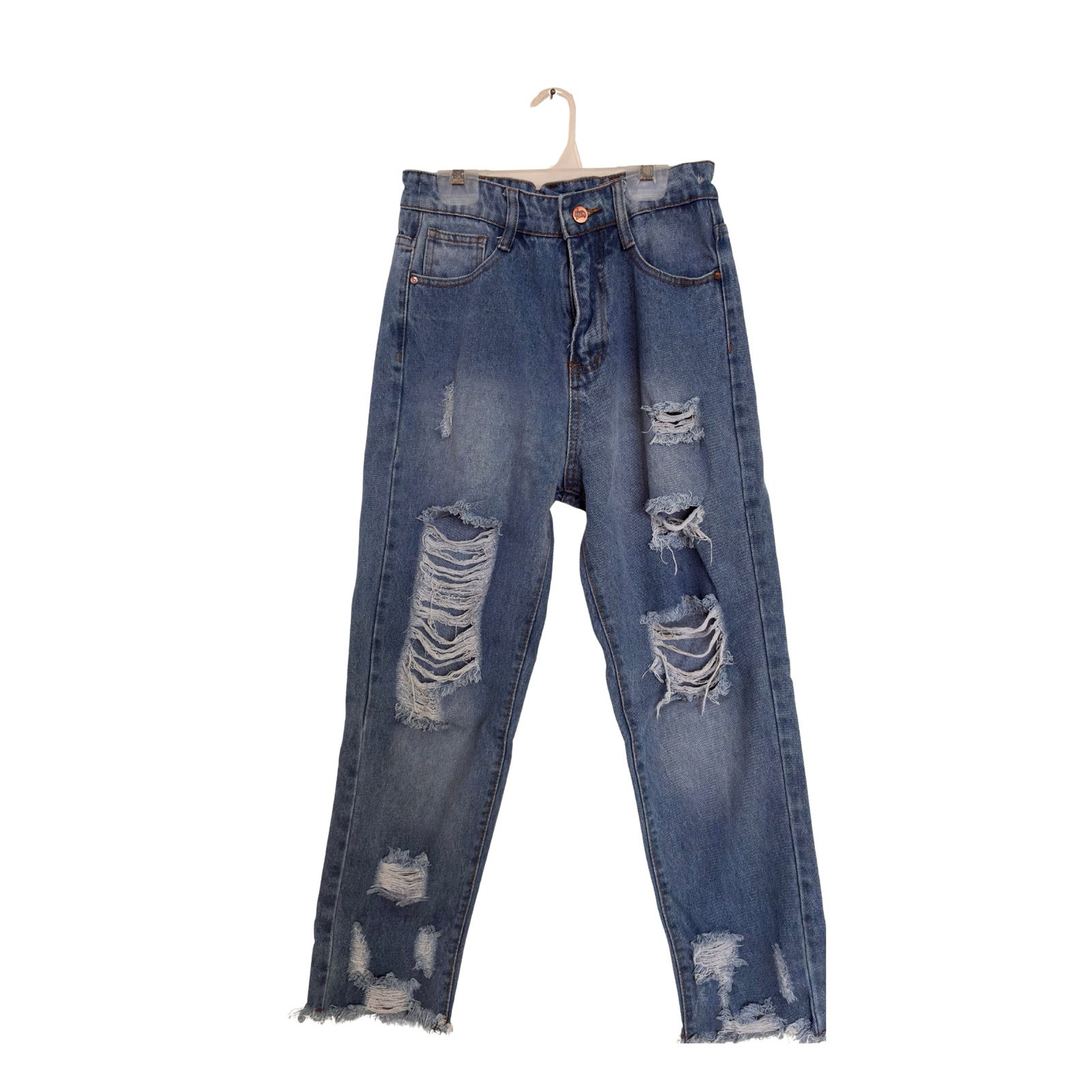 Pantalón de mezclilla para niña talla S con resorte