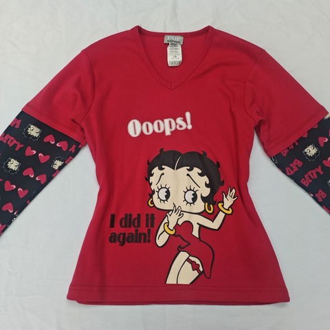 Blusa Betty Bop 3/4 y2k
