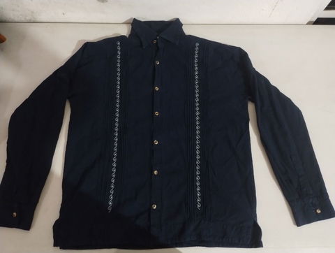 Guayabera para hombre azul marino