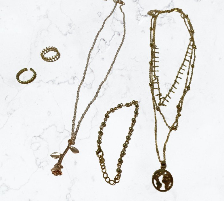 Kit de Joyería Nueva: Collares, Pulsera y Anillos