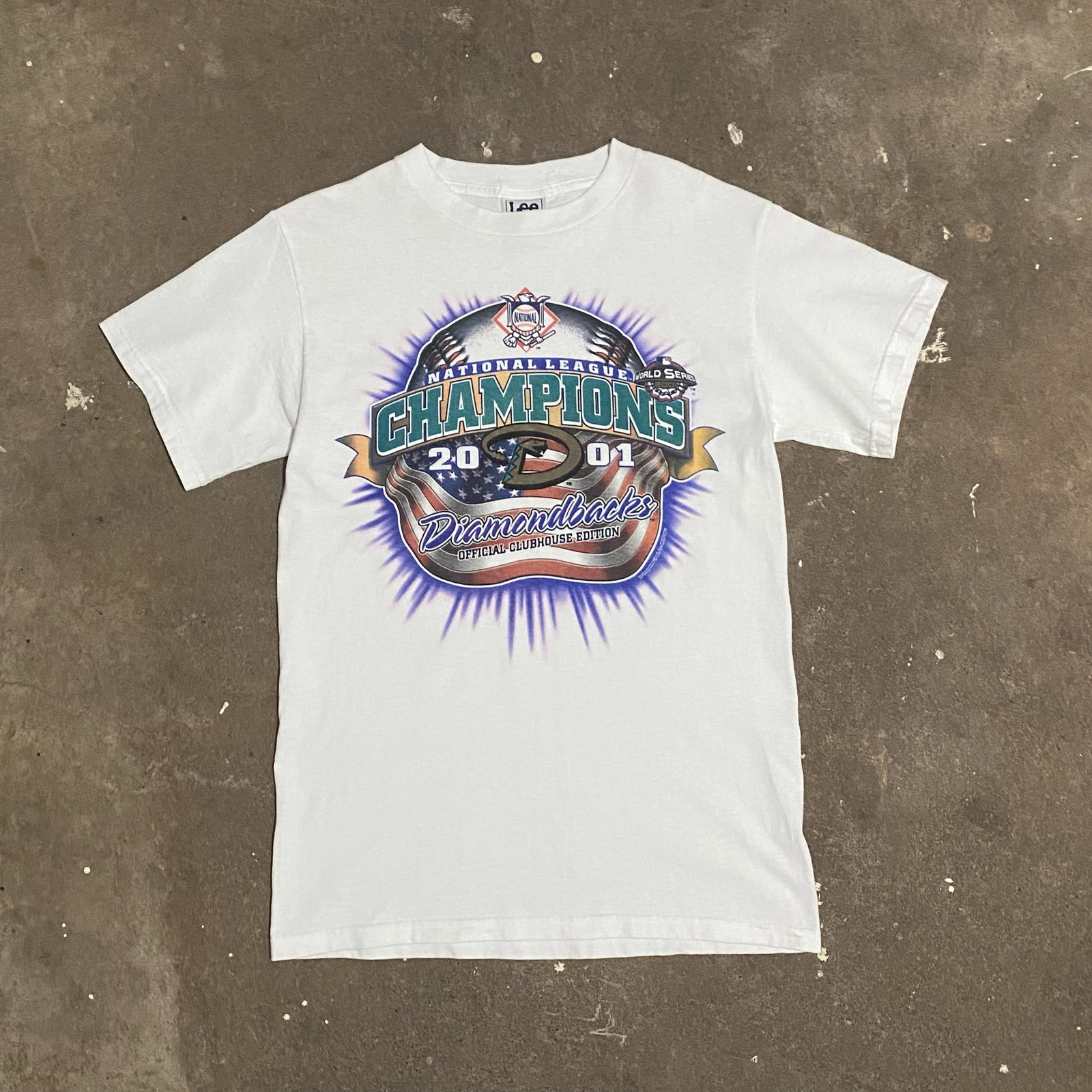 Playera Vintage Lee Sports Diamondbacks 2001 Champions 