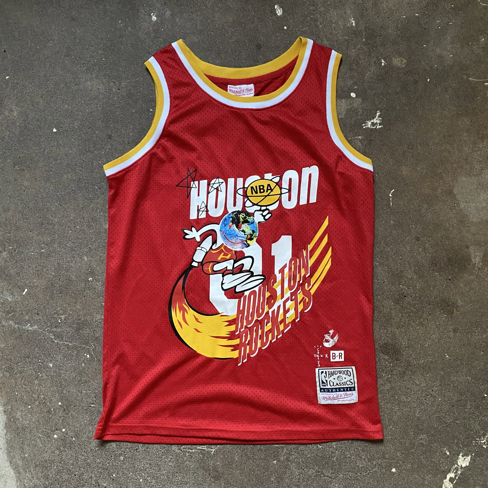 Travis Scott x BR x Mitchell & Ness Houston Rockets jersey