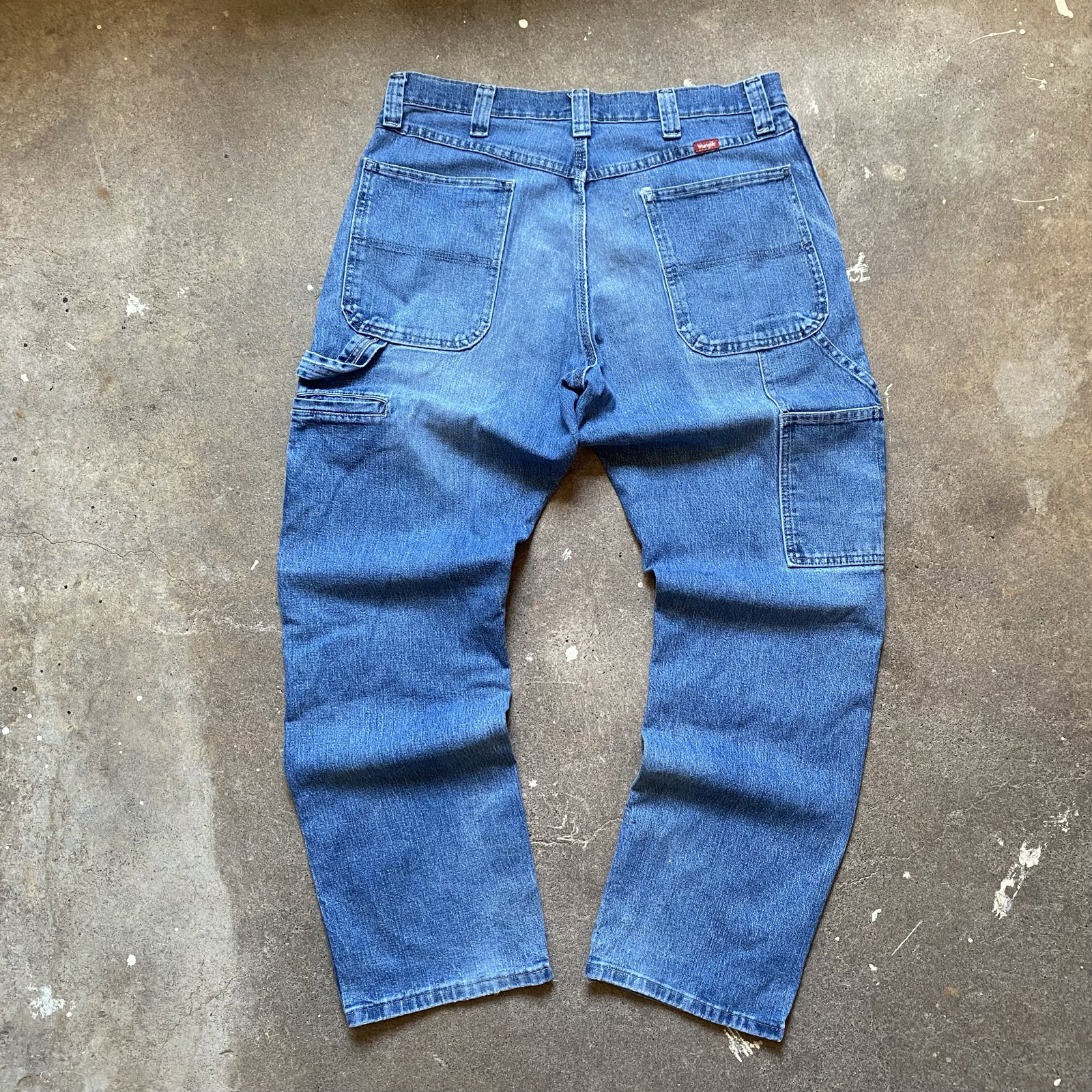 Pantalones Wrangler Carpintero 34x32 Corte Recto Azul