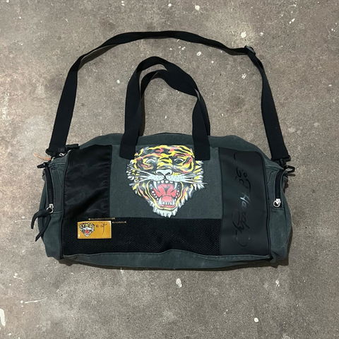 Bolsa Duffel Vintage Ed Hardy Y2K con Gráfico de Tigre