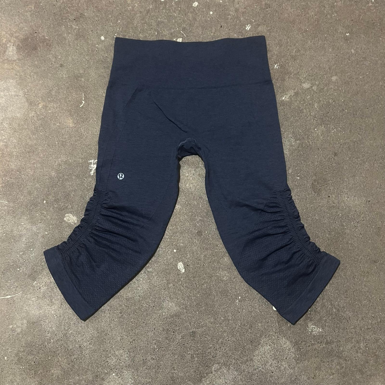 Leggings Lululemon In The Flow Crop II Talla 6 Color Gris Oscuro
