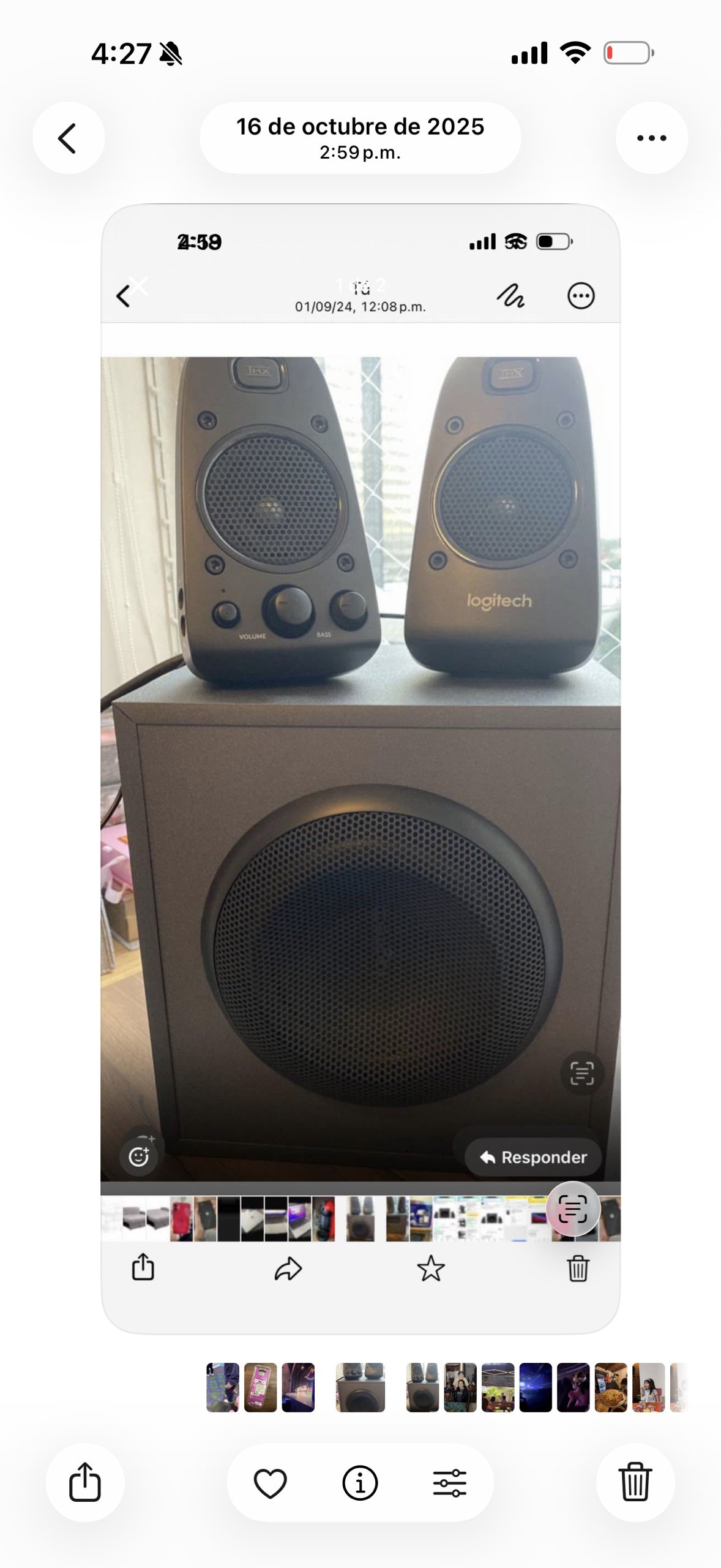 Bocinas Logitech Z625 2.1 Subwoofer THX 200W RMS - Nuevas