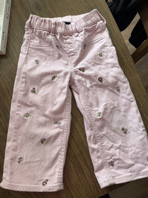 Pantalones GAP para bebé de 2 años, color rosa con bordado