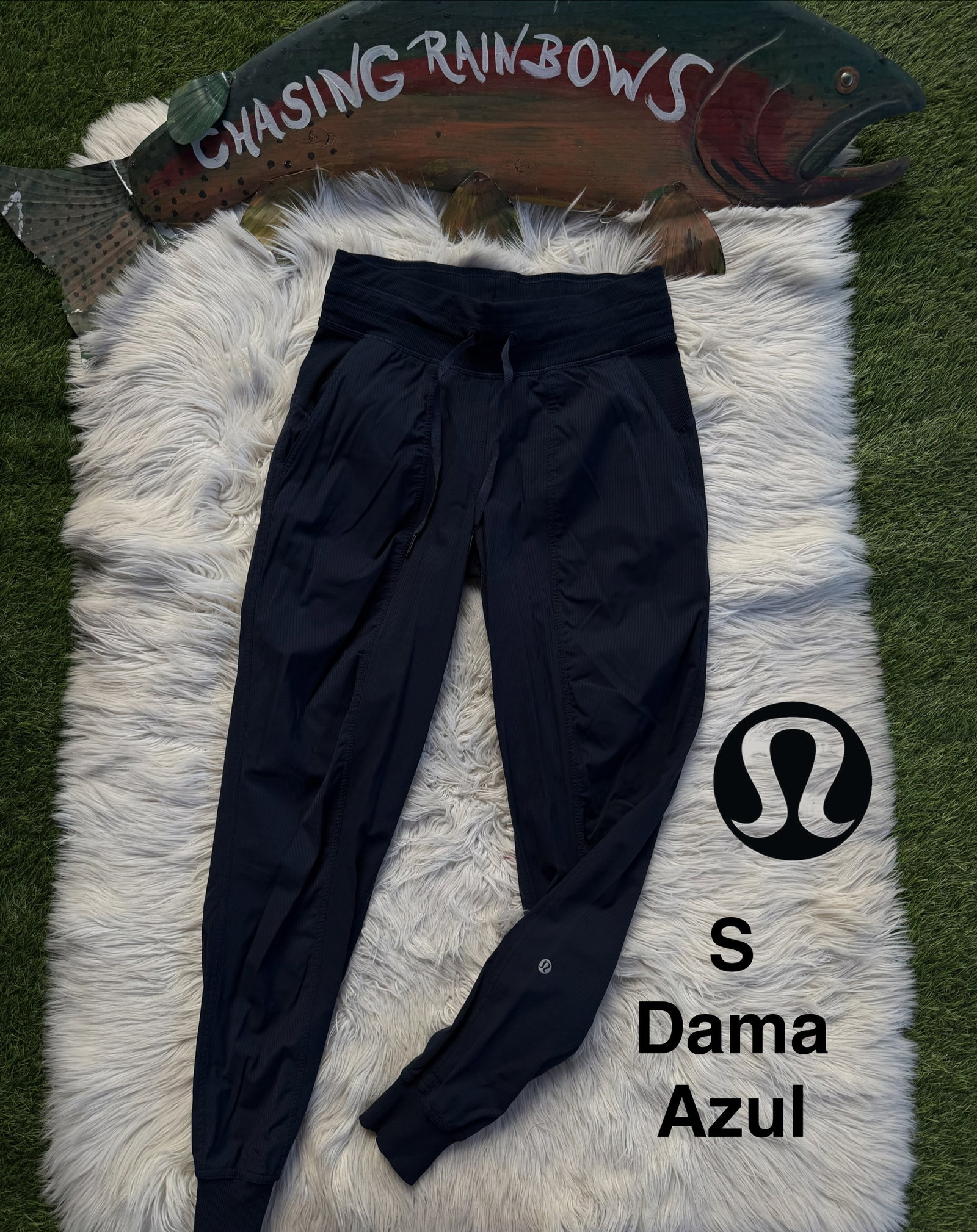 Pantalón Sport Lululemon Azul Marino Talla S