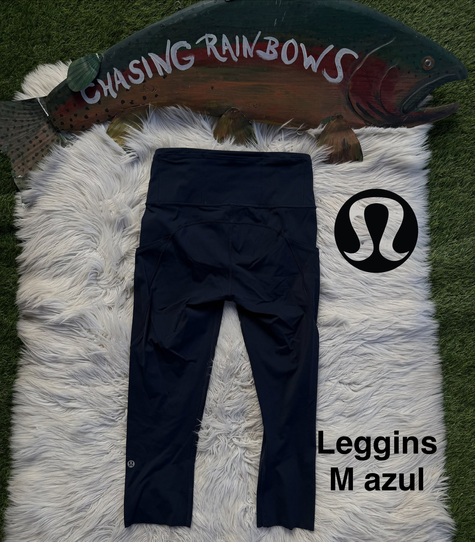 Leggings Lululemon Azul Marino M en Buen Estado