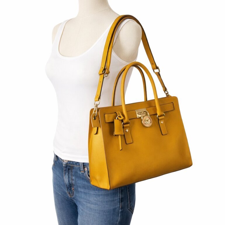 Bolso Michael Kors Mostaza en Buen Estado