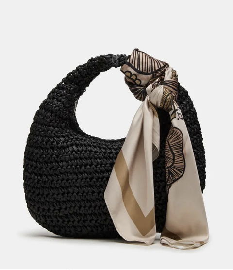 Bolsa Steve Madden Negra para Playa con Mascada Nueva