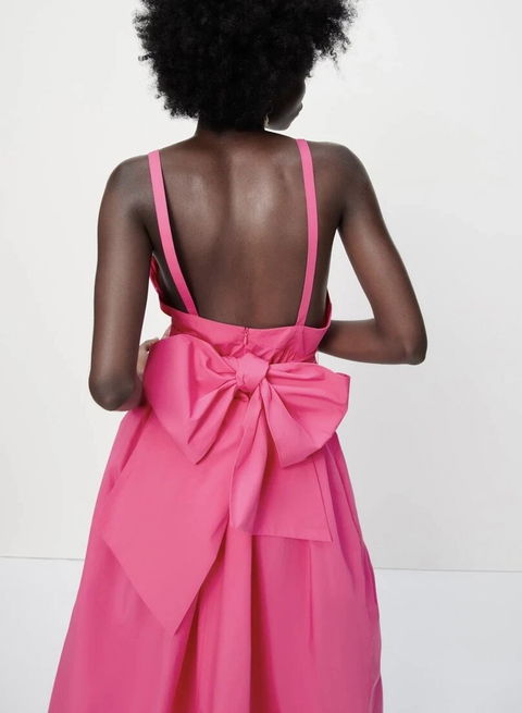 Vestido Popelín con Corbata Zara - Talla S - Nuevo