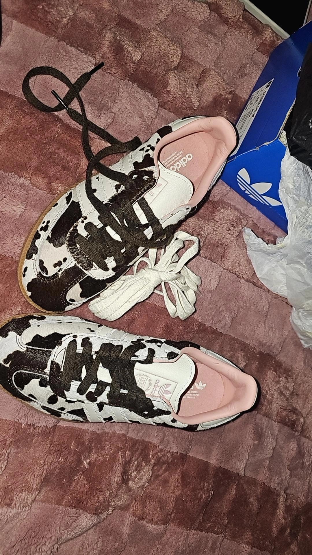 Tenis Adidas Samba Print Vaquita Talla 23 MX - Buen Estado