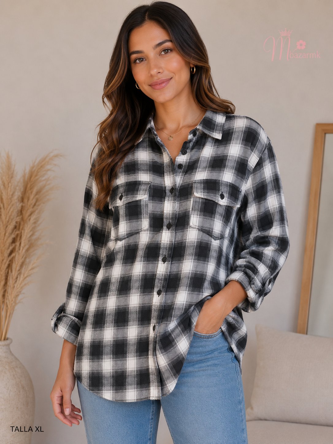 Camisa de vestir tipo franela