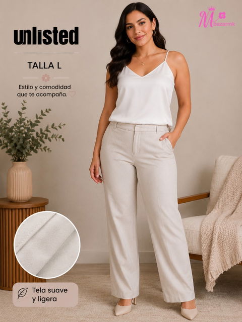 Pantalón Chino Khaki Beige Talla L - Buen Estado