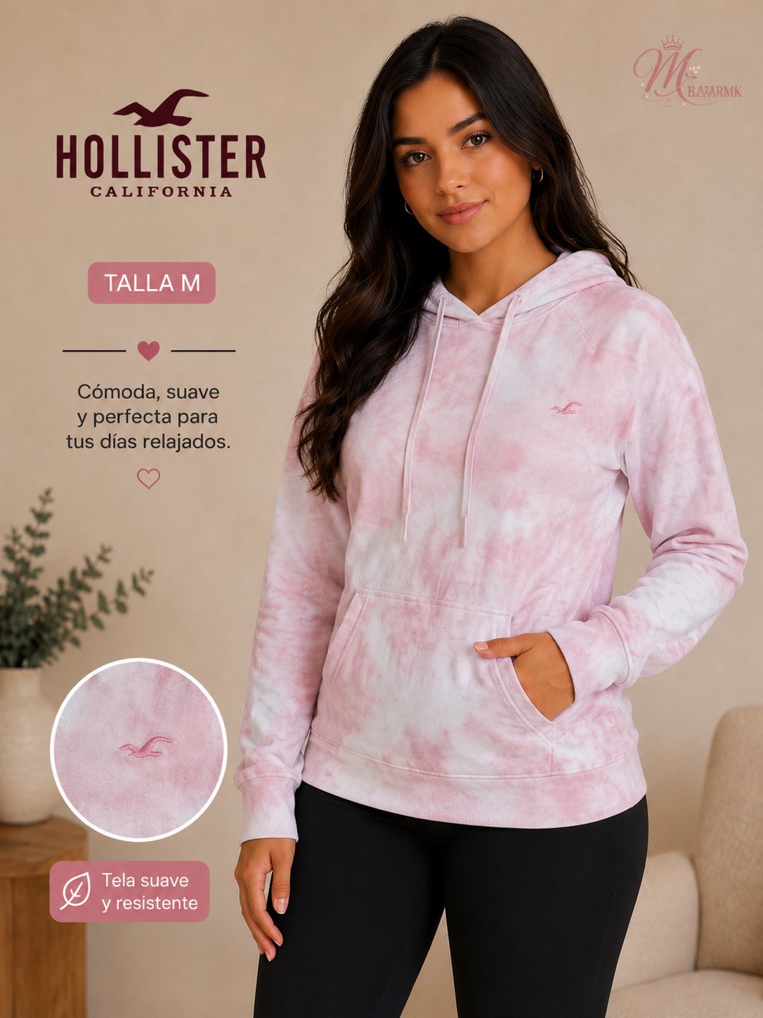 Sudadera Hollister California Talla M Nueva