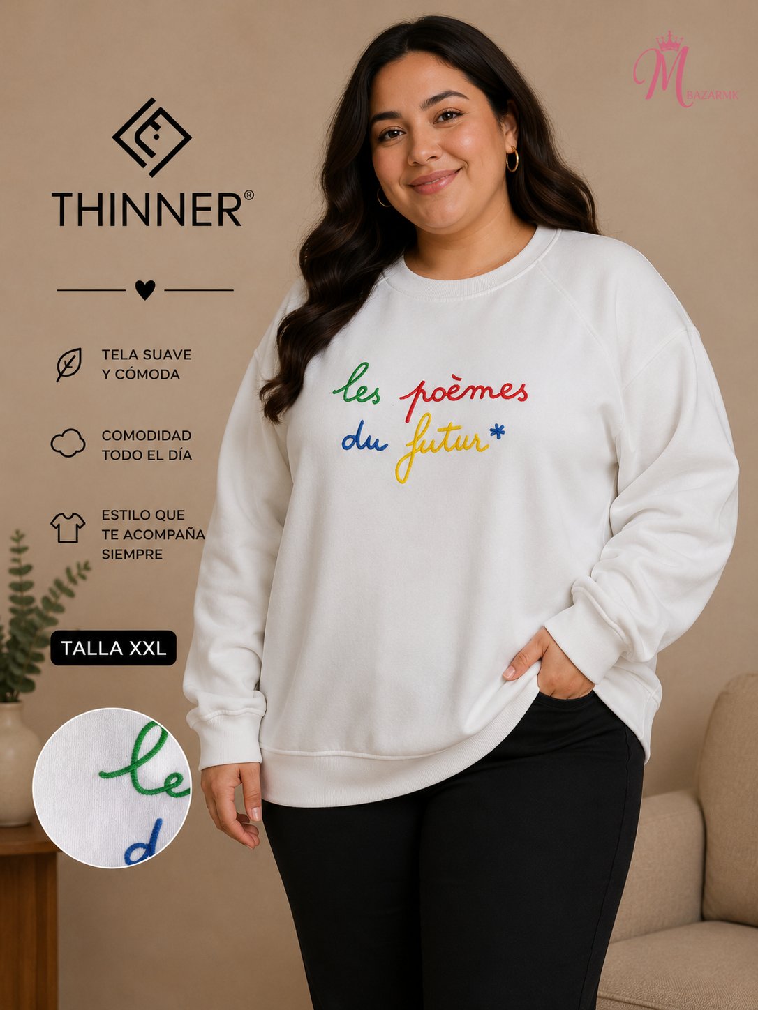 Sudadera Les Poèmes du Futur Talla XXL Nueva
