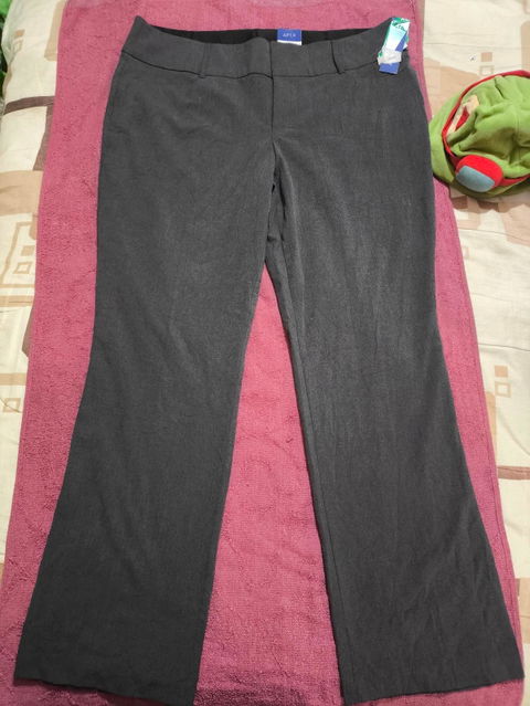 Pantalón APT. 9 Nuevo con Etiqueta Talla 16 Charcoal