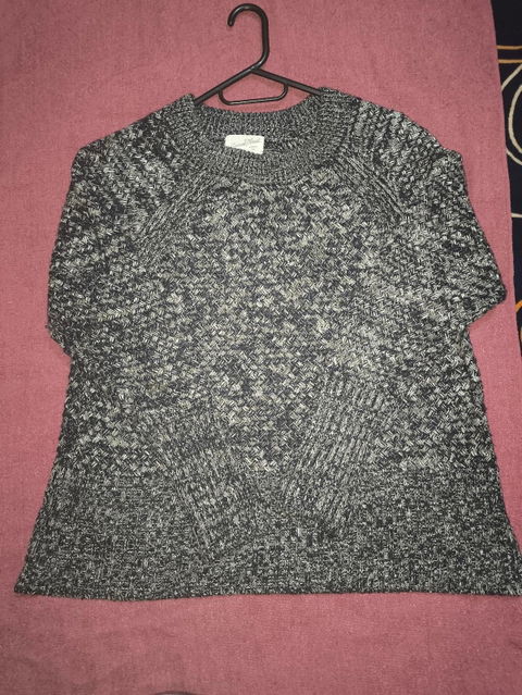 Suéter de mujer Universal Thread, talla M, negro/gris/beige jaspeado