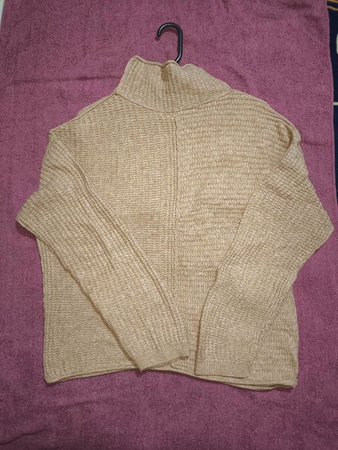 Suéter Sonoma Beige Talla M/L Tejido Waffle Suave