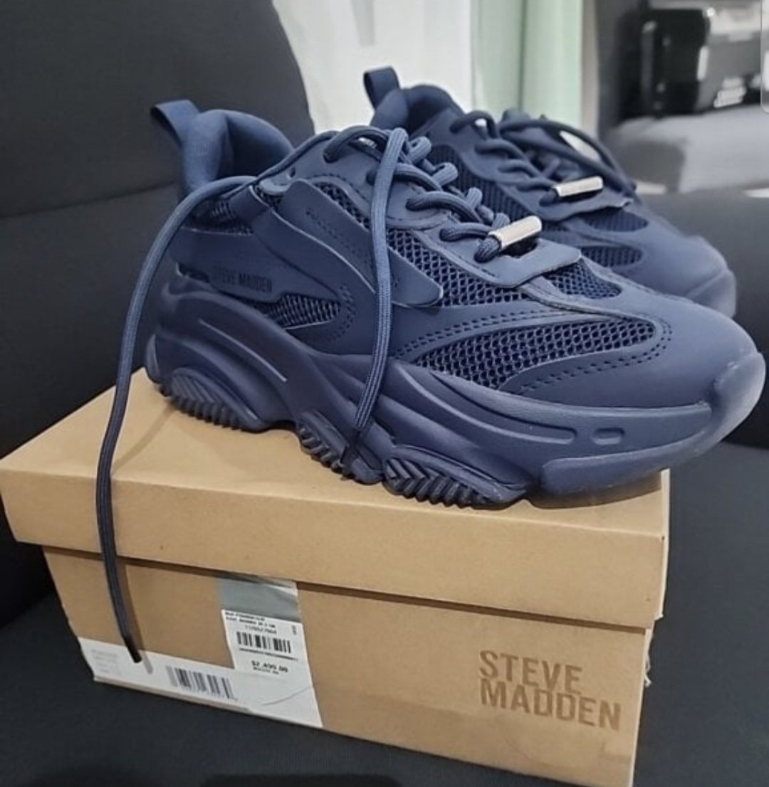 Tenis Steve Madden Color Azul Marino - Como Nuevos