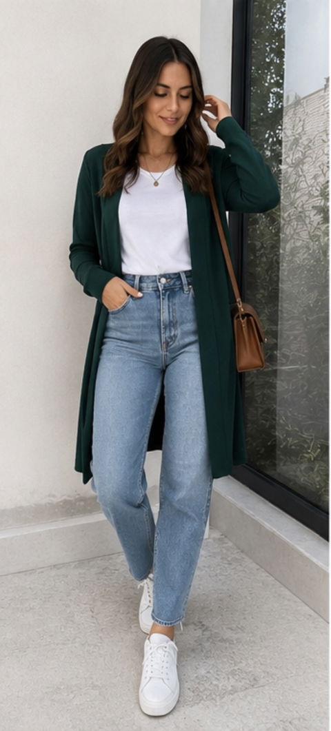 Cardigan MANGO Verde