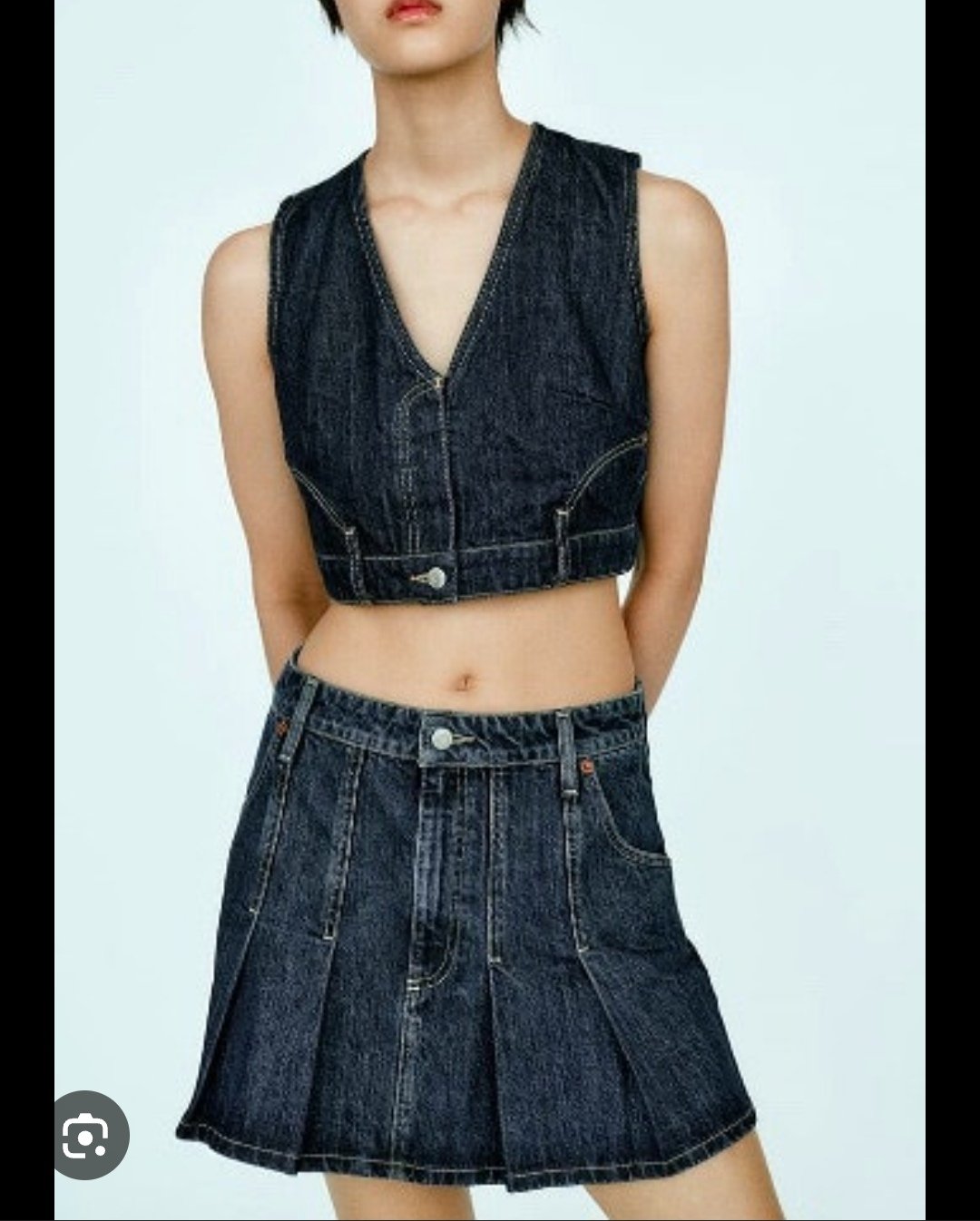 Falda Denim Zara 