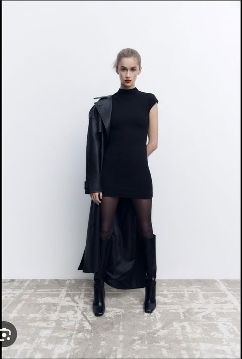 Mini vestido negro Zara