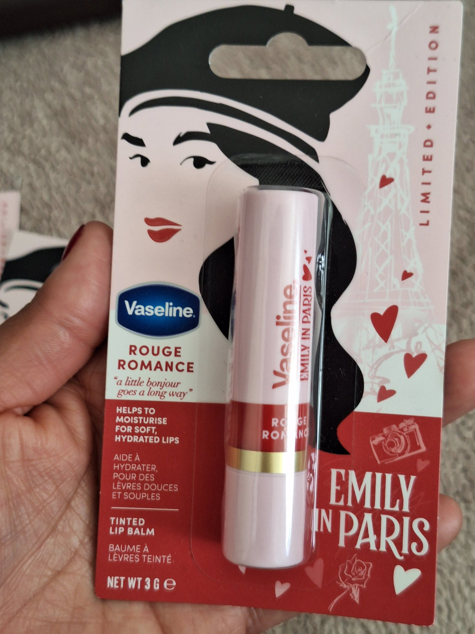 Labial Vaseline Edición Emily in París - Rouge Romance