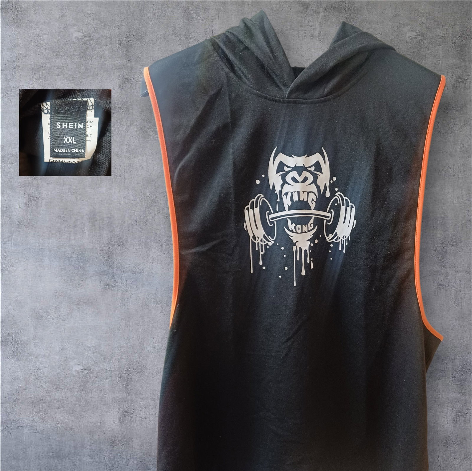Playera Fitness SHEIN XXL con Capucha