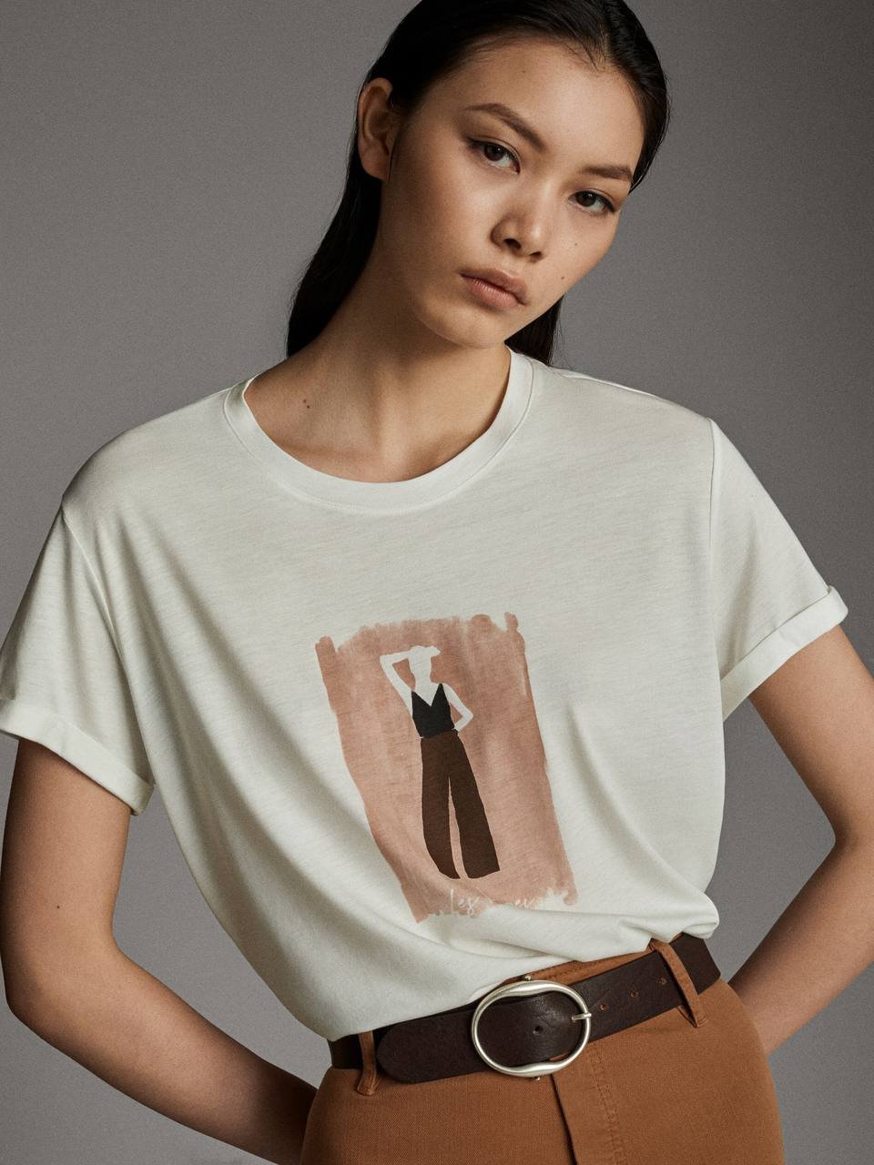 Camiseta Massimo Dutti con estampado. 