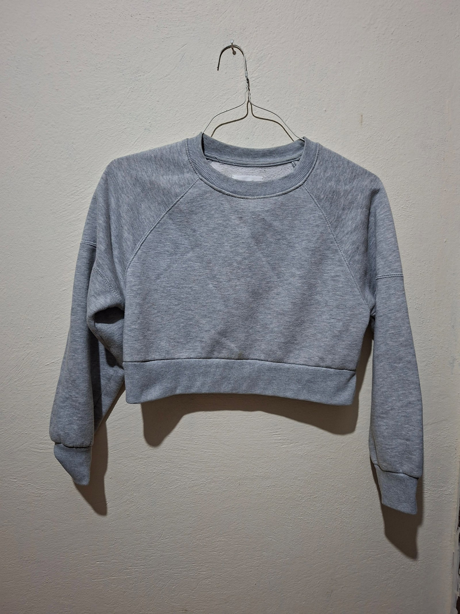 Sudadera Crop Gris de Lefties Talla XS