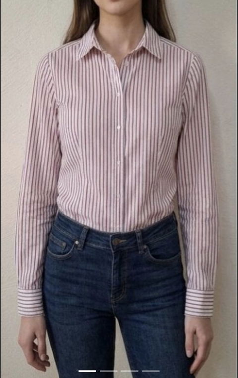Camisa de rayas rojas y blancas Contempo