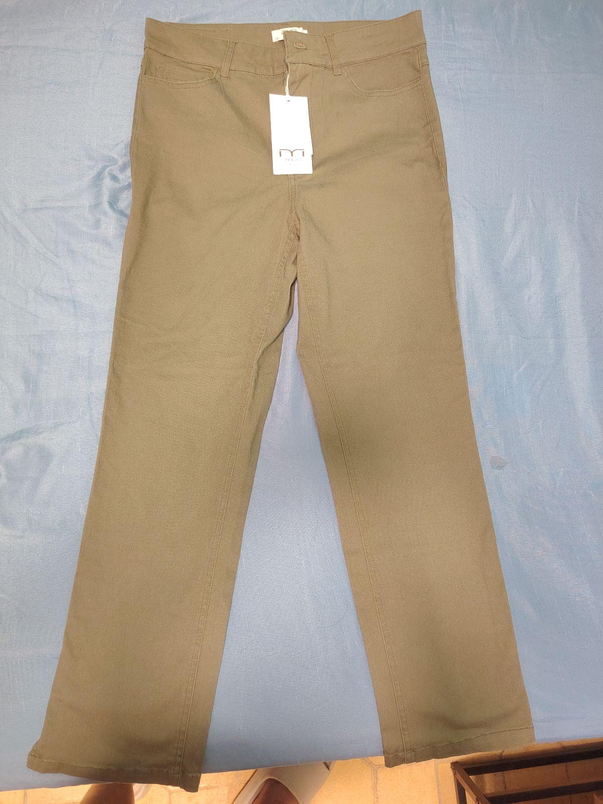 Pantalón de vestir verde militar para adolescentes talla 38