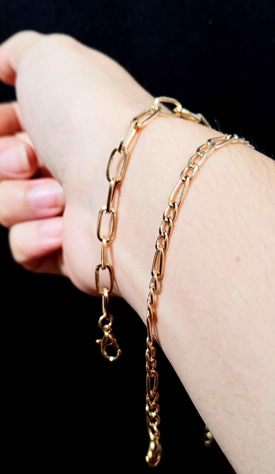 Pulsera de eslabones dorada