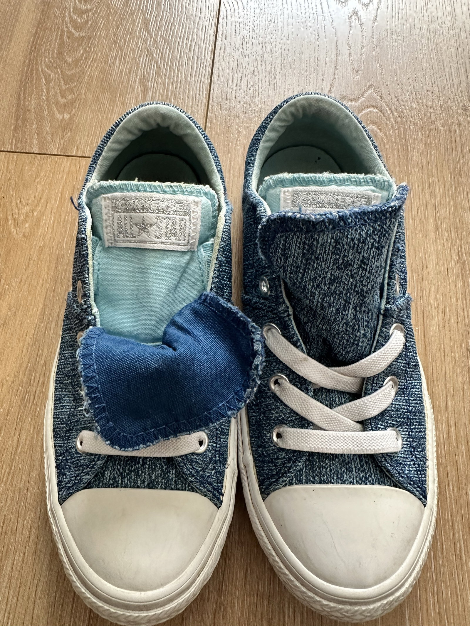 Tenis Converse azules talla 20cm como nuevos