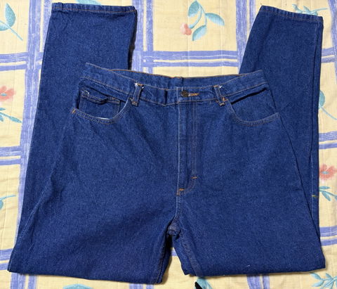 Pantalón de Trabajo de Mezclilla Rectos Azul - Talla 34