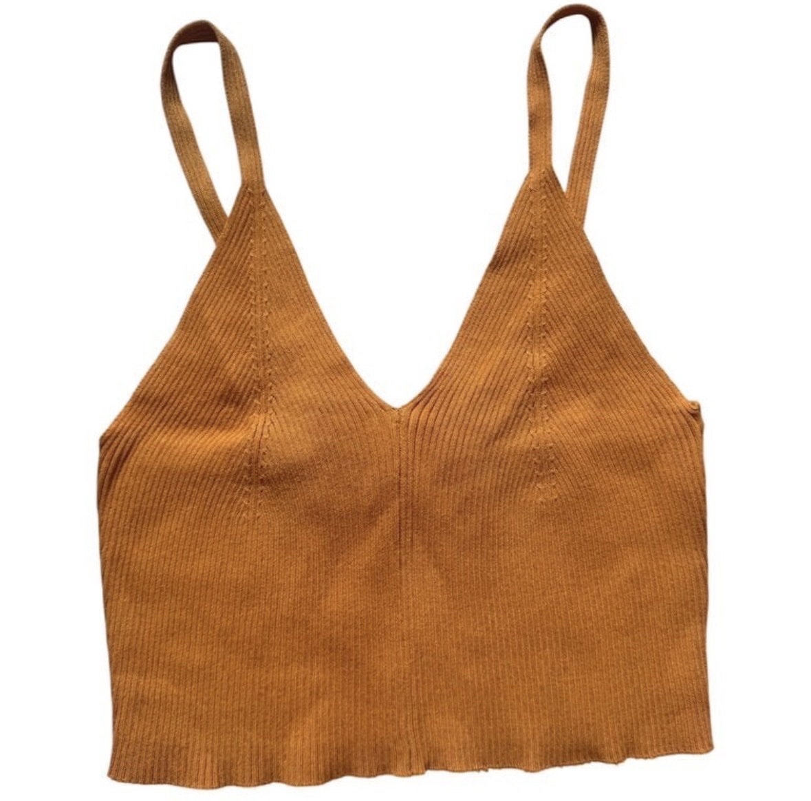 Blusa de tirantes mostaza 