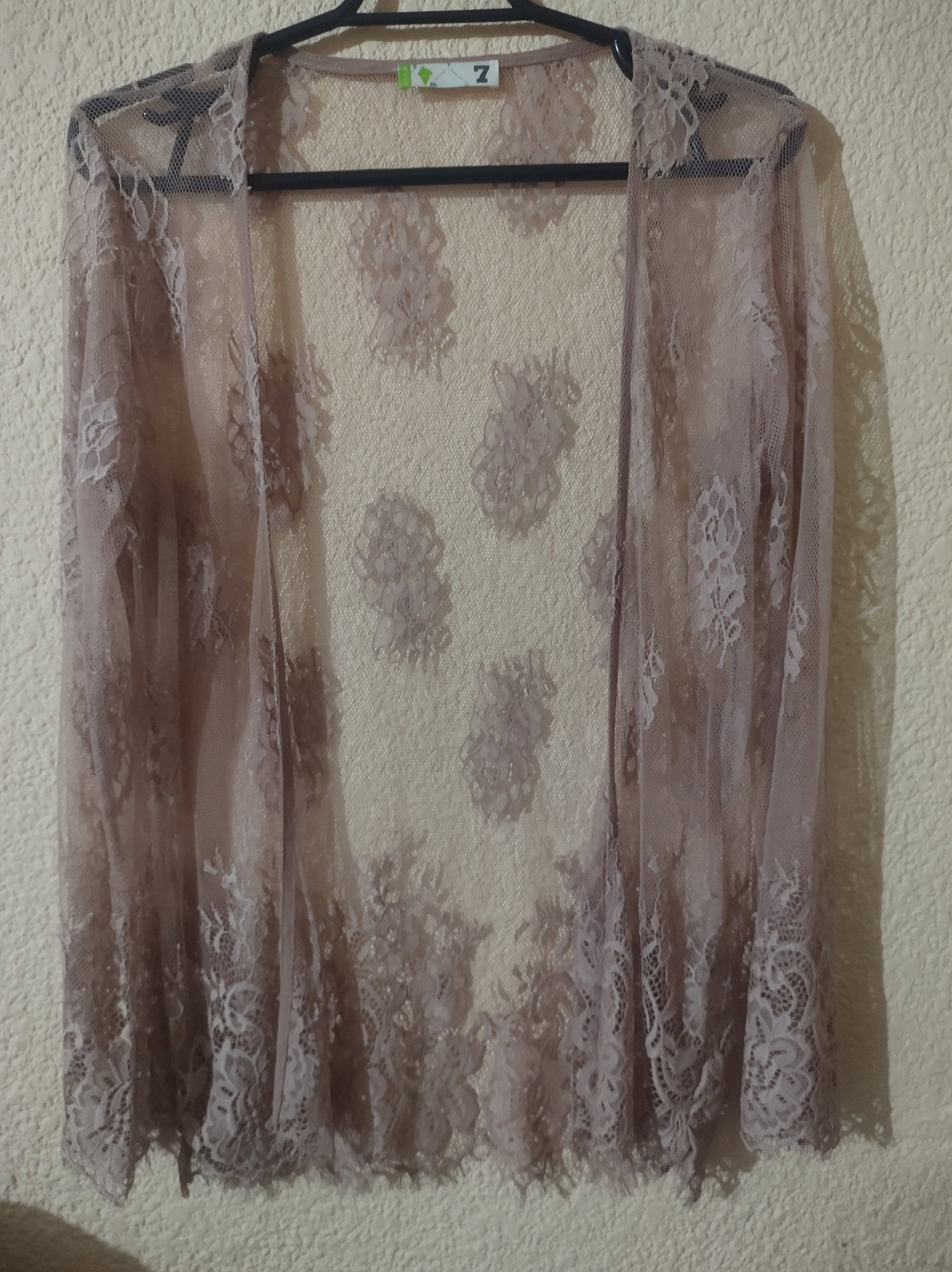 Blusa Transparente de Encaje Rosa - Like New