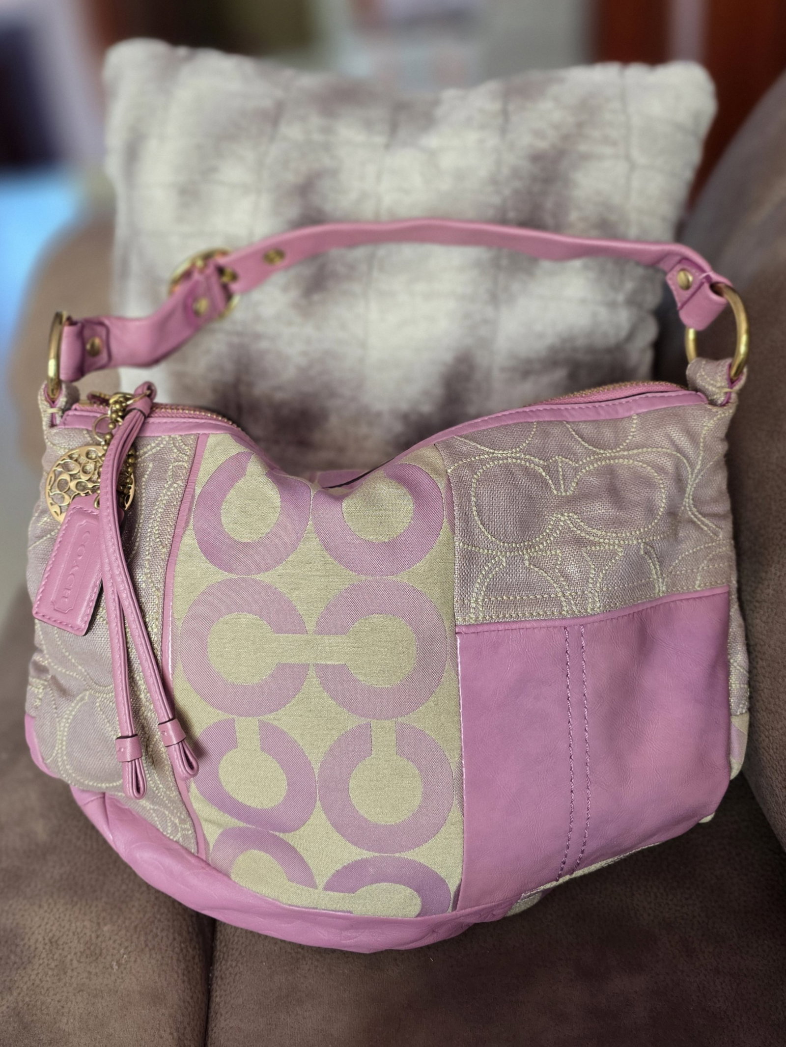 Bolsa coach hobo patchwork vintage 