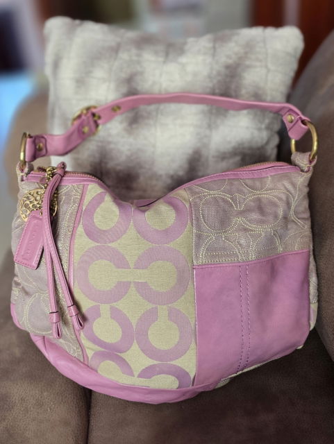 Bolsa coach hobo patchwork vintage